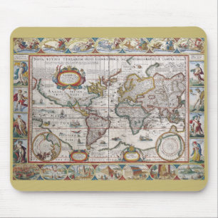 Tapis De Souris Carte du monde antique mousepad