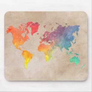 Tapis De Souris Carte du monde du pavé de souris