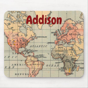 Tapis De Souris Carte du monde historique