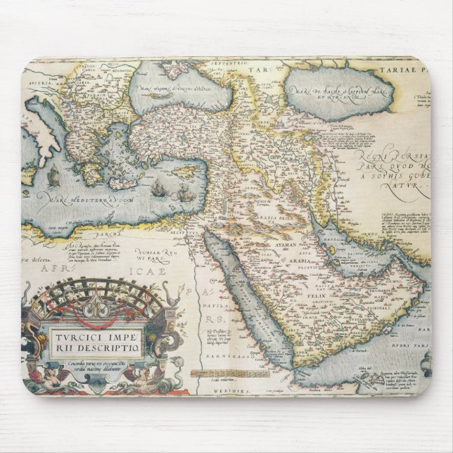 Tapis De Souris Carte du Moyen-Orient (Devant)