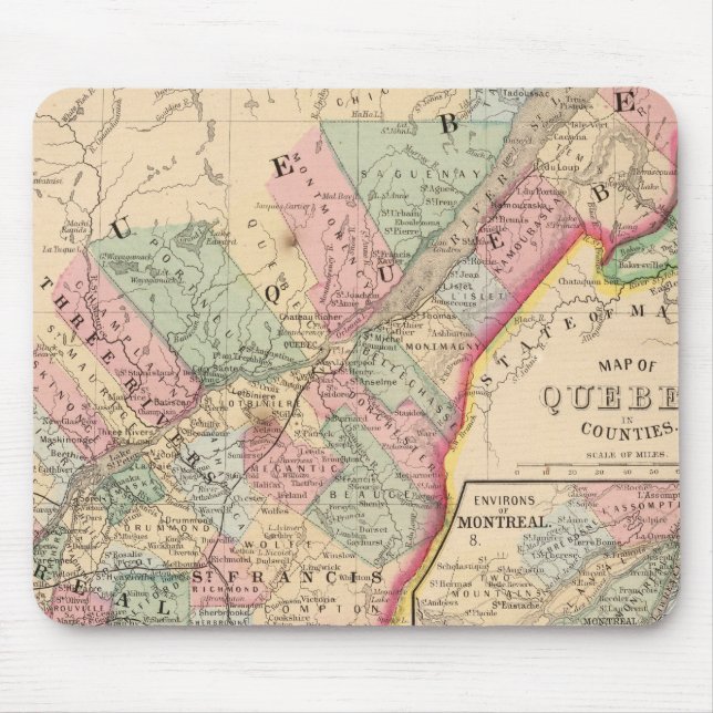 Tapis De Souris Carte du Québec par Mitchell (Devant)
