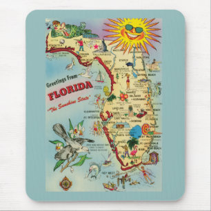 Tapis De Souris Carte Floride Pad souris
