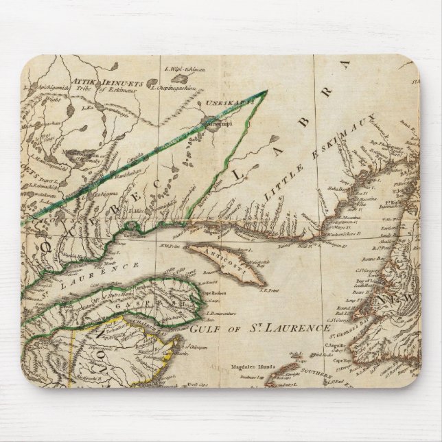 Tapis De Souris Carte générale des colonies britanniques du Nord (Devant)
