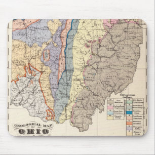 Tapis De Souris Carte géologique de l'Ohio
