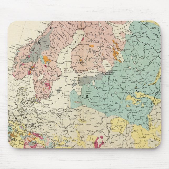 Tapis De Souris Carte géologique Europe (Devant)