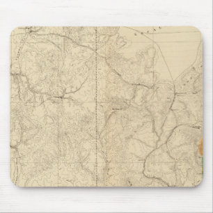 Tapis De Souris Carte Géologique Montrant La Partie Sud-Ouest