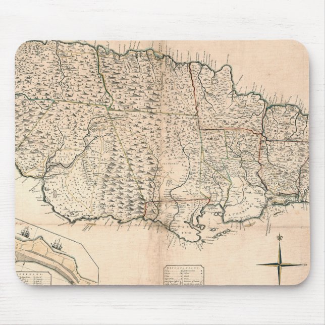 Tapis De Souris CARTE : La JAMAÏQUE, 1755 2 (Devant)
