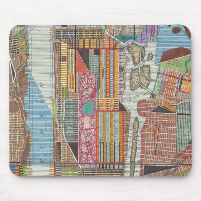 Tapis De Souris Carte moderne de New York III (Devant)