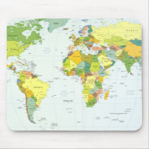 Tapis De Souris Carte mondiale Globe Pays Atlas