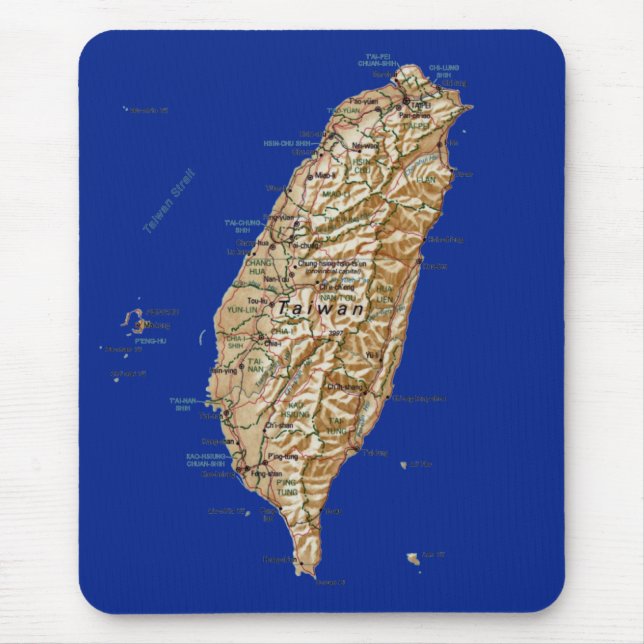 Tapis De Souris Carte Mousepad de Taïwan (Devant)