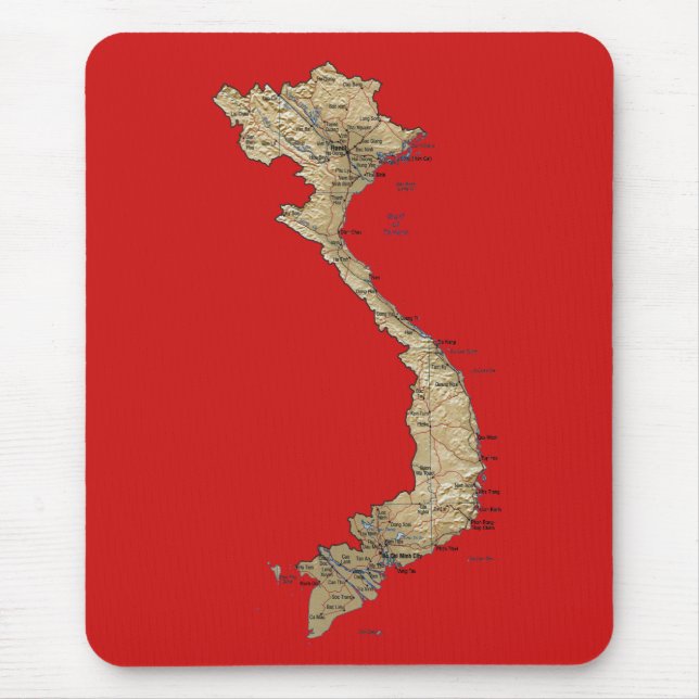 Tapis De Souris Carte Mousepad du Vietnam (Devant)