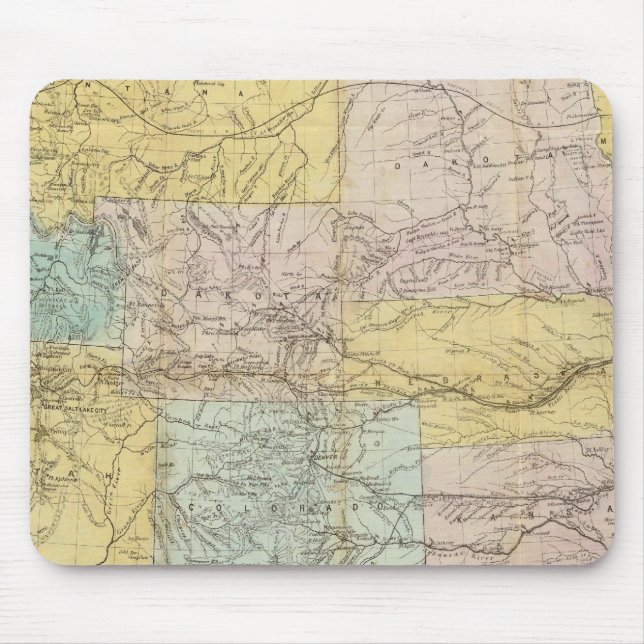 Tapis De Souris Carte Nationale Du Territoire Des États-Unis (Devant)