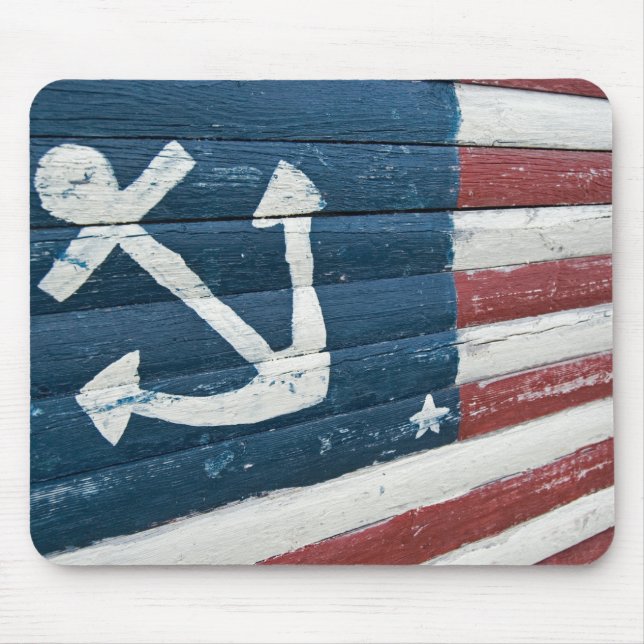 Tapis De Souris Carte Nautique Américaine Drapeau (Devant)