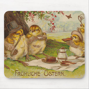 Tapis De Souris Carte Pâques vintage