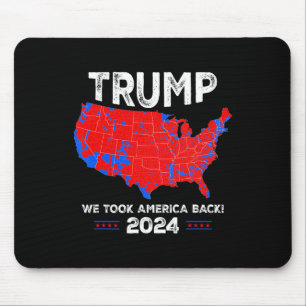 Tapis De Souris Carte Patriotique Rouge Et Bleu Drôle Ventilateur