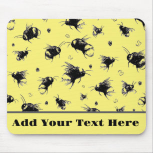 Tapis De Souris Carte personnalisée pour souris d'abeille au miel