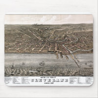 Carte picturale Cleveland - Ohio - 1877