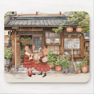 Tapis De Souris Carte postale Vie dans la série Mice Town - BFF