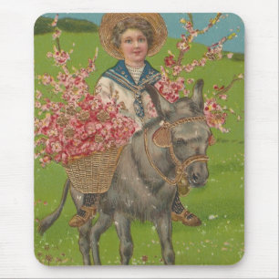 Tapis De Souris Carte postale Vintage adorable