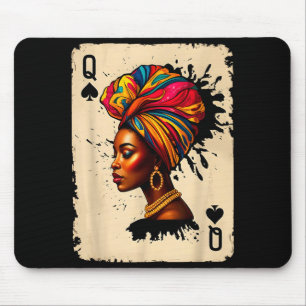 Tapis De Souris Carte Reine Mélanine Africaine Histoire Noire Fièr