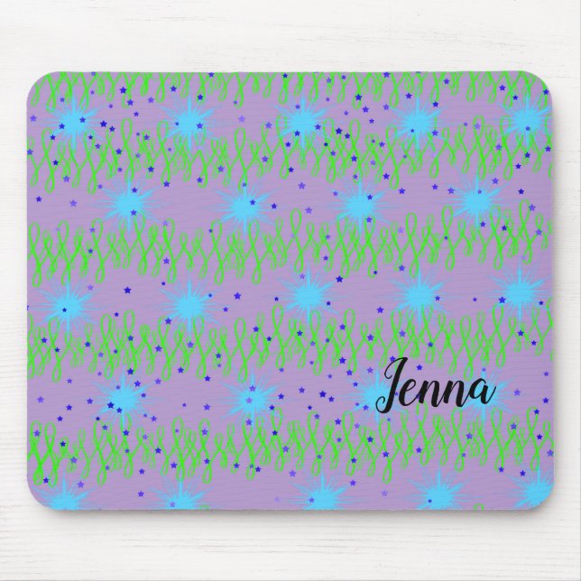 Tapis De Souris Carte souris avec design Blue Star (Devant)