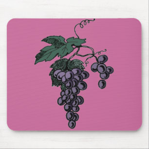 Tapis De Souris Carte souris de vignes de raisin