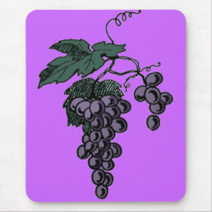 Tapis De Souris Carte souris de vignes de raisin