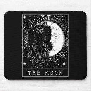 Tapis De Souris Carte Tarot Crescent Moon Et Cat Graphique
