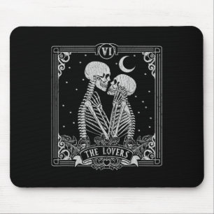 Tapis De Souris Carte Tarot Lovers Skeleton Valentines Hallowee