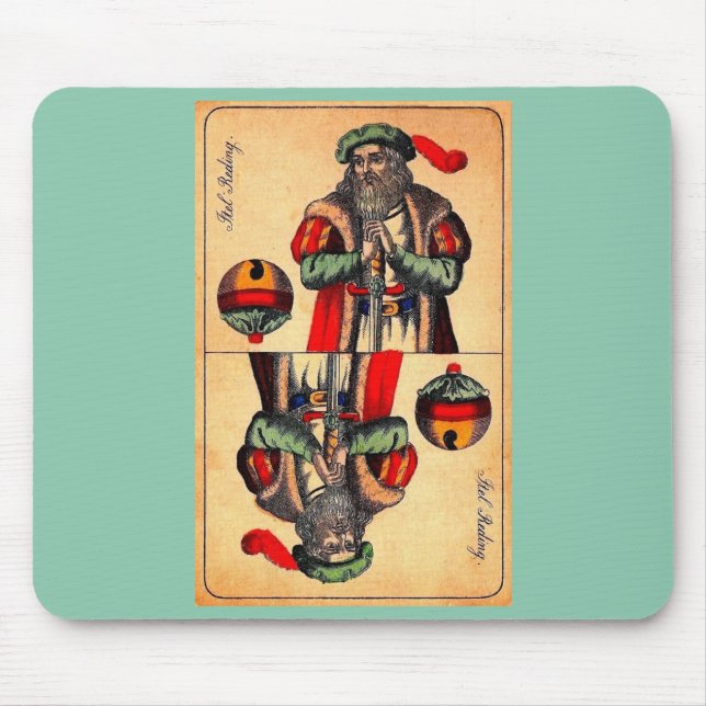 Tapis De Souris carte tarot n° 2 du 19e siècle (Devant)