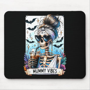 Tapis De Souris Carte Tarot Vibes de maman Éffrayante saison Skele