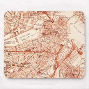 Tapis De Souris Carte vintage de Boston