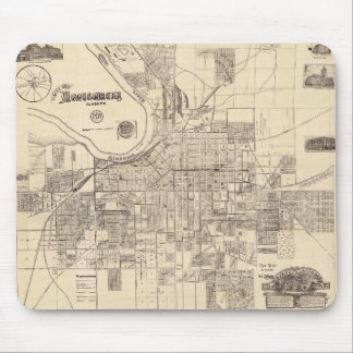 Tapis De Souris Carte vintage de Montgomery, Alabama (1899)