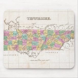 Tapis De Souris Carte vintage du Tennessee (1827)