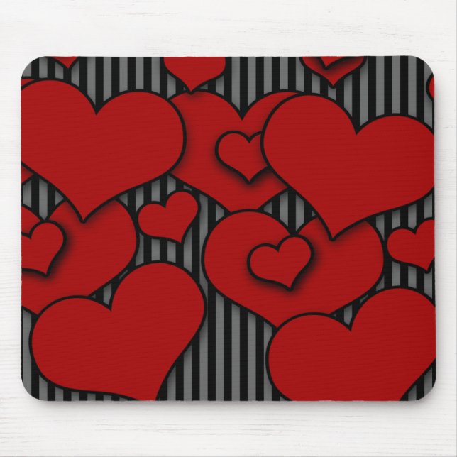 Tapis De Souris Cartes cardiaques et rayures (Devant)