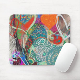 Tapis De Souris Cartes cardiaques et souris Paisley