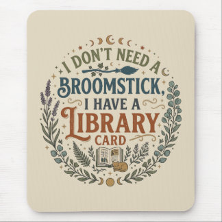 Tapis De Souris Cartes de bibliothèque de bibliothécaire ensorcelé