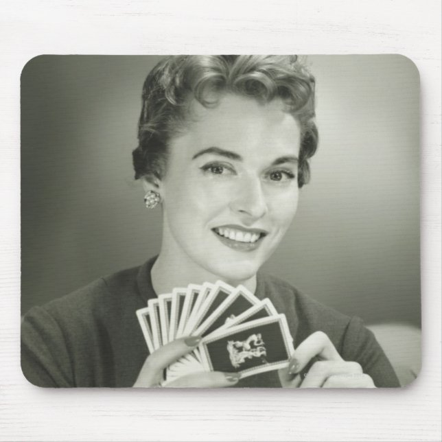 Tapis De Souris Cartes de jeu de femme (Devant)