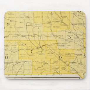 Tapis De Souris Cartes de l'État de l'Iowa