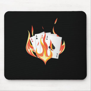 Tapis De Souris Cartes de Poker Ace Flame Casino Joueur Joueur Cad
