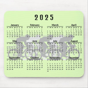Tapis De Souris Cartes de souris Calendrier 2025 de conception cyc