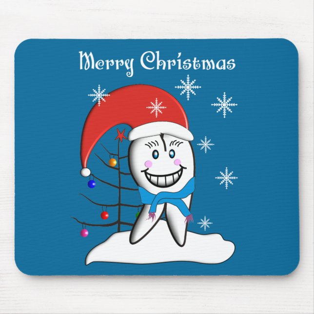 Tapis De Souris Cartes et cadeaux de Noël de dentiste (Devant)