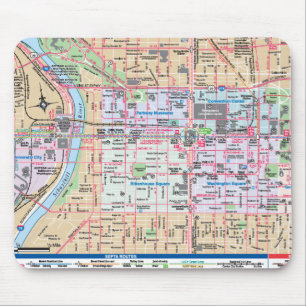 Tapis De Souris Cartographie de la ville de l'amour fraternel