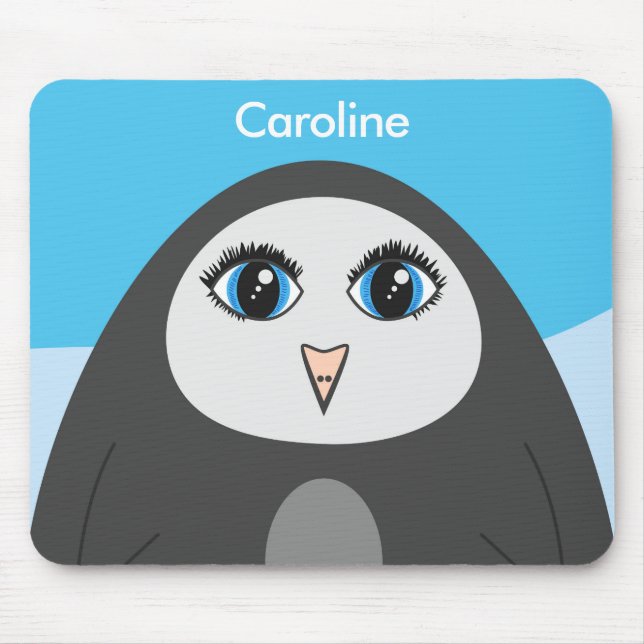 Tapis De Souris Cartographie de mignonne Penguin pour enfants (Devant)