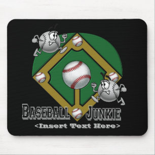Tapis De Souris Carton de base-ball vert