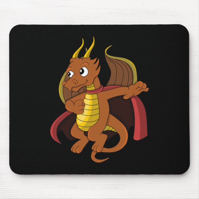 Tapis De Souris Carton de souris de dragon orange (Devant)