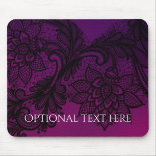 Tapis De Souris Carton d'invitation élégant rose et violet avec de