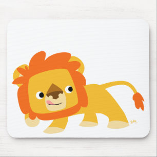 Tapis De Souris Carton malicieux Lion mousepad