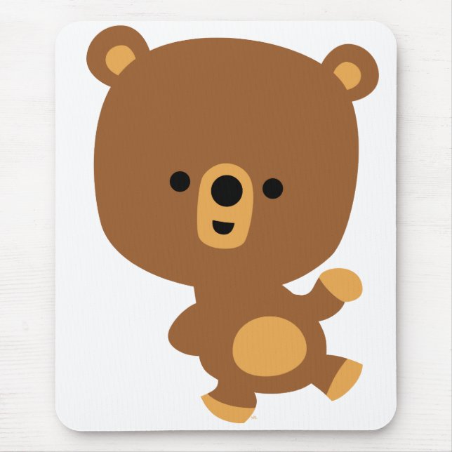 Tapis De Souris Carton mignon 'Good Vibe' Ours Mousepad (Devant)