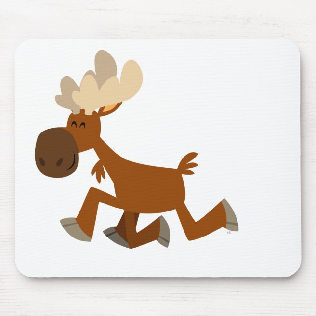 Tapis De Souris Carton mignon Merry Moose Mousepad (Devant)